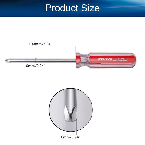Rugged Y Shaped Screwdriver With Iron Grip Tri Wing Nut Driver 6mm Tri Point Drive System Magnetic Stainless Steel Tip For Tough Appliance Repair And Heavy Duty Home Improvement Gadgets And Gear
