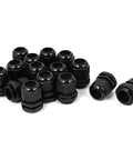 10 Pack Cord Grip Cable Glands Kit For Electrical Boxes NPT Waterproof Nylon Strain Relief Junction Box Connectors With Gaskets Black