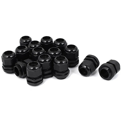 10 Pack Cord Grip Cable Glands Kit For Electrical Boxes NPT Waterproof Nylon Strain Relief Junction Box Connectors With Gaskets Black