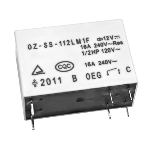 Dual Pack 16A 12V SPST NO PCB Relay 6 Pin General Purpose Built For DIY Projects and Auto Industrial Use Reliable Switching Power