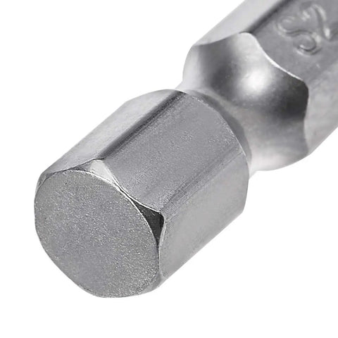Close-up of a Five Piece T15 Magnetic Torx Screwdriver Bits Set With One Quarter Inch Hex Shank And Three Inch Length In S2 Steel