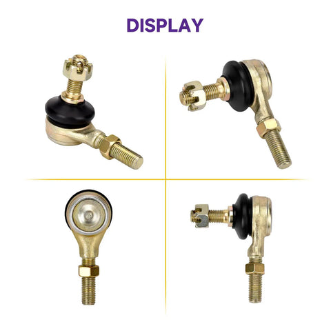 Left Right Hand 10mm Heavy Duty Tie Rod Ball Joint Kit for Chinese Kids ATVs Quad Go Karts, showing various angles of the ball joints.