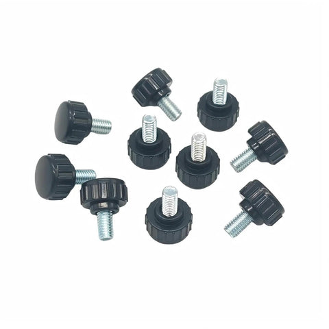Heavy Duty Black Knurled Thumbscrews M6 Carbon Steel Grip Knobs Lock Down Any Setup For Machinery Latch And Cabinet Hardware