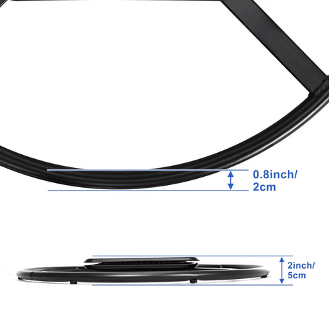 24 Inch Heavy Duty Steel Swivel Base With 360 Degree Rotation And 10 Inch Square Mount Plate dimensions shown from top view