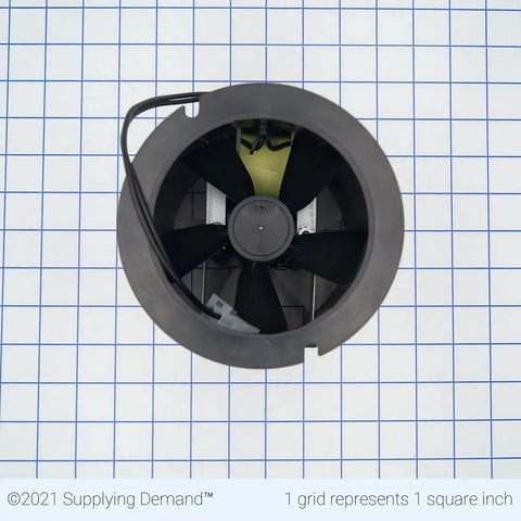 Top view of HVAC Furnace Draft Inducer Motor Replacement For M1 Combustion Blower Assembly, model specific fit, on grid surface.
