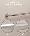 Close-up of 32 Inch Anti Slip Shower Grab Bar with Satin Brushed Nickel Finish showing knurled middle and smooth ends.