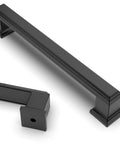 Matte Black Kitchen Cabinet Pulls Set Of 10 5 Inch Metal Cabinet Handles For Cupboards And Drawers Rust Proof Non Toxic Durable Hardware Easy Installation