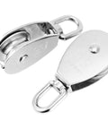 M50 Single Pulley Block 4 Pack Heavy Duty Stainless Steel Pulley System with swivel eye for wire and rope lifting
