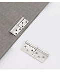 Heavy Duty Lift Off Door Hinges With Ball Bearings, Detachable Flag Hinge, Stainless Steel Build For Quiet, Smooth Close, Built To Last In Any Weather, Tough As Nails Hinges For Indoor Or Outdoor Use on gray door panel