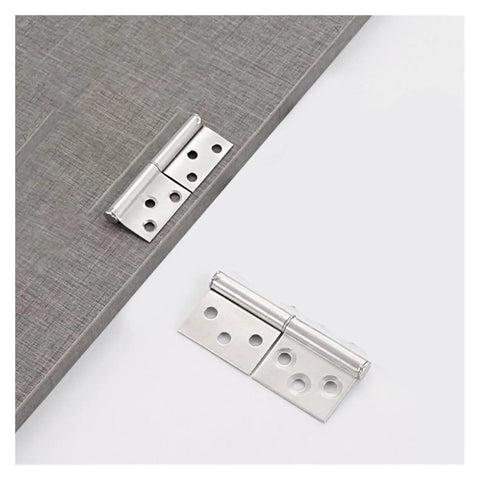 Heavy Duty Lift Off Door Hinges With Ball Bearings, Detachable Flag Hinge, Stainless Steel Build For Quiet, Smooth Close, Built To Last In Any Weather, Tough As Nails Hinges For Indoor Or Outdoor Use on gray door panel