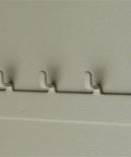 Close-up of interior hooks in Sturdy Thirty Key Wall Mounted Locker With One Thousand Plus Combinations, Sixteen Gauge Steel