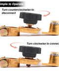 Beefy Top Post Battery Disconnect Switch 12V 125A Quick Disconnect For Cars Trucks Marine RV And Electrical Equipment brass construction