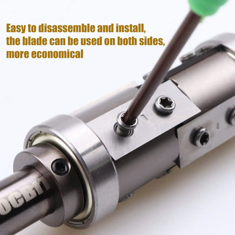 Pro Grade Flush Trim Router Bit With Replaceable Blade And Double Bearings, Half Inch Shank, Two Inch Cut Length, Six Flutes For Clean Edge Finishes, Rust Resistant Electroplated Construction, Lifespan Much Longer For Pro Trim Jobs