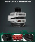 Beefy 12V 130Amp High Output Alternator Replacement For Honda Odyssey 2013-2017 3.5L V6 With 6 Groove Pulley