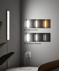 Go To Under Desk Light 16 Inch Dimmable LED Under Cabinet Lighting displaying color temps 3000K to 6000K and dimming features