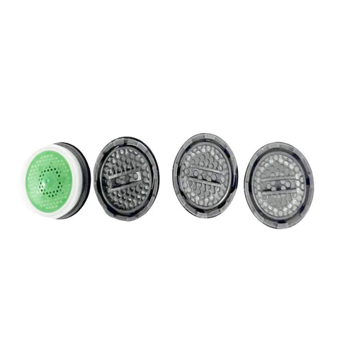 Kick Your Sink Game With This Knockout M16.5 Faucet Aerator Replacement Kit That Smooths Out Rough Water Flow And Includes A Handy Install Wrench For Zero Hassle Bathroom Or Kitchen Upgrades - M16.5 faucet aerator inserts pack of 4, including one green insert.