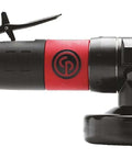 Badass Air Powered Right Angle Grinder 4.5 Inch with black and red grip, ideal for stainless steel polishing and metal prep.