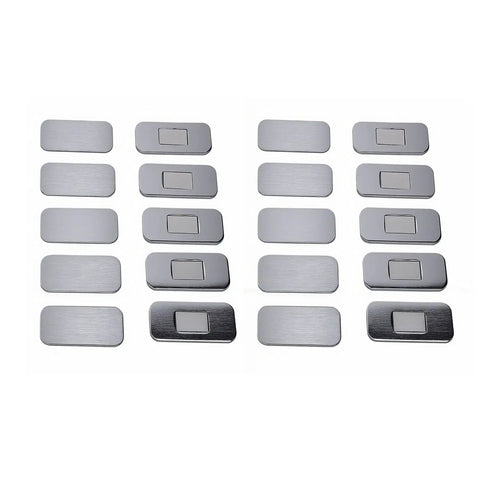 Super Strong Magnetic Catch For Kitchen Cabinet Doors With Adhesive Mount To Keep Drawers Secure And Kids Safe In Style Without Using Tools Or Drills, 20 pack stainless steel, sleek design.