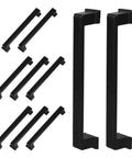 Dope Matte Black Aluminum Cabinet Door Handles And Drawer Pulls, Vintage Retro Kitchen Hardware For Wardrobe And Dresser, Solid Metal Cabinet Pulls