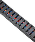 15mm By 30mm Plastic Semi Closed Cable Drag Chain For CNC Machine Tools Black Wire Carrier, 1 Meter Long, Exterior View