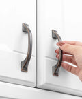 Hand installing Five Pack 3 Inch Oil Rubbed Bronze Cabinet Pulls For Kitchen Cabinets Drawers Dresser Cupboard Bedroom Solid Metal Hardware