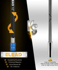 Comparison of Beefed Up Heavy Duty Drill Bit Extension Set With Magnetic Bit Holder And Aluminum Sleeve Quick Release One Quarter Inch Hex Shank with another drill extension on the right.