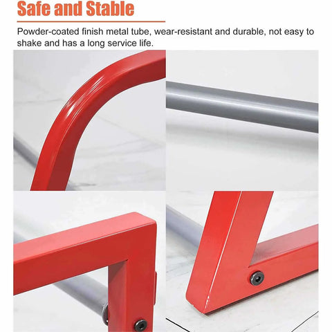 Heavy Duty Wall Mounted Tire Storage Rack For Garage Workshop Hella Solid Cold Rolled Steel Adjustable Multi Tire Organizer construction detail showing powder-coated finish and durability.