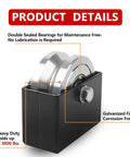 4 Inch V Groove Slide Gate Wheel With Dual Sealed Bearings Supports Up To 3000 Lbs Weld On Bracket Box