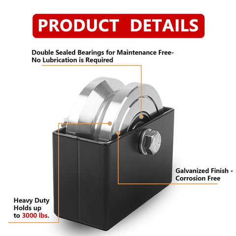 4 Inch V Groove Slide Gate Wheel With Dual Sealed Bearings Supports Up To 3000 Lbs Weld On Bracket Box