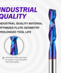 Upcut Spiral CNC Router Bit 6mm Shank For Wood And Plastic Deep Pocketing 25mm Cutting Depth 64mm Overall Length Two Flute End Mill