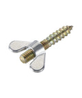 Heavy Duty M4x25mm Hanger Bolts And Matching Wing Nuts Hardware Kit For Furniture Mods And DIY Builds Bang For Your Buck Solid Steel Construction detailed view of a zinc wing nut