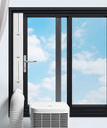Portable Air Conditioner Window Vent Kit With 5.9 Inch Exhaust Hose adjustable window seal panel installed on horizontal window