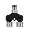 M12 5 Pin Male To 2x M12 5 Pin Female Y Type Circular Connector 12mm Sensor Power Supply Outdoor IP67 Waterproof