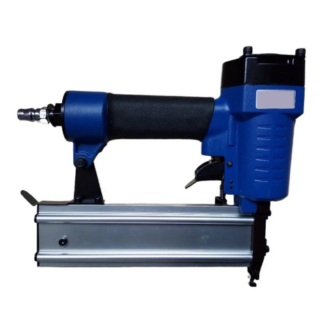 Compact Pneumatic Air Brad Nailer Gun With Straight Nail Magazine 10 To 50mm And 60 To 110 Psi Pressure Designed For No Sweat Furniture Assembly And Quick Interior Trim Work That Delivers Kickass Performance On Every Shoot