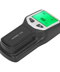 NDNCZDHC Stud Finder Wall Scanner, 5 in 1 Detector HD LCD Display for Wood AC Wire Center Edges (Silver) handheld view with green display.