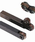 Lathe Knurling Tool Set With Single And Double Wheel, 0.4mm-2mm Linear Pitch Knurls, HSS Steel Head, High Hardness shown in detail