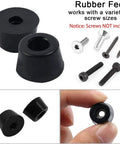 30 Pack Rubber Feet Bumpers For Tables And Chairs, Floor Protectors With Metal Washer, shown with screws, not included
