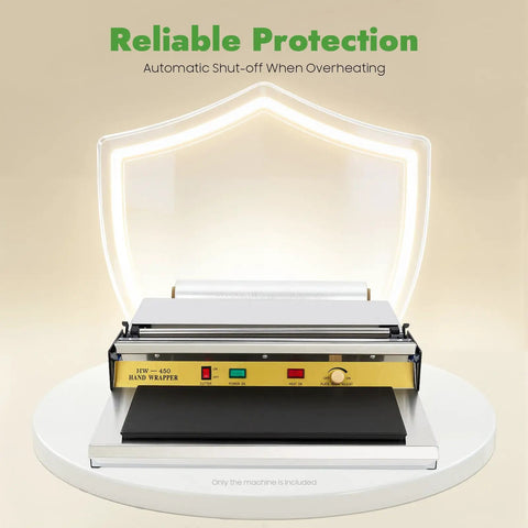 Heavy Duty 18 Inch Hand Wrapping Machine Pro Level Food Film Sealer With Lightning Fast Heat, automatic shut-off feature.