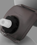 Close-up of grey Wrist Water Bottle On The Go 200ml Leak Proof No Spill Hydration Gear with silicone strap and mouthpiece