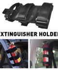 Heavy Duty Fire Extinguisher Mount For Roll Bar With Adjustable Straps Secure Holder For Jeep Wrangler Trucks SUVs Off Road Cars And Home Office Use Grab And Go Access Bracket System