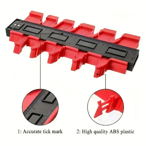 Angle Finder Tool For DIY Pros That Duplicates Any Shape Instantly Shape Duplication Tool For Woodworking And Tile Installations Perfect Profile For Door Jambs And Pipes Rugged Pro Grade Plastic 10 Inch Easy Read, ABS plastic 10-inch profile gauge