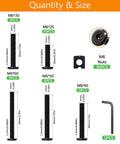Crib And Furniture Hardware Replacement Kit With 30 Hex Socket Cap Screws And Barrel Nuts For Beds And Headboards