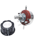 Rotary Potentiometer 4.7K Ohm 2W Linear Taper With A03 Control Knob Shaft Wirewound Carbon Film Potentiometer