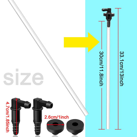 Diagram of Heavy Duty Riding Lawn Mower Fuel Line Kit With Valve Stems And Bushings Replacement Parts For D Series And LA Series