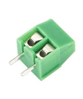 Green 40 Piece 2 Pin Screw Terminal Block Connectors Plug And Play 3.5mm Pitch For Arduino Projects, 10A 300V UL IEC Rated, close-up