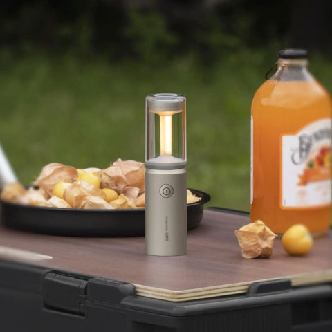 Rechargeable Outdoor Rugged Camping Flashlight Three In One Lantern With 3100mAh Power IP66 Waterproof Tent Light on table
