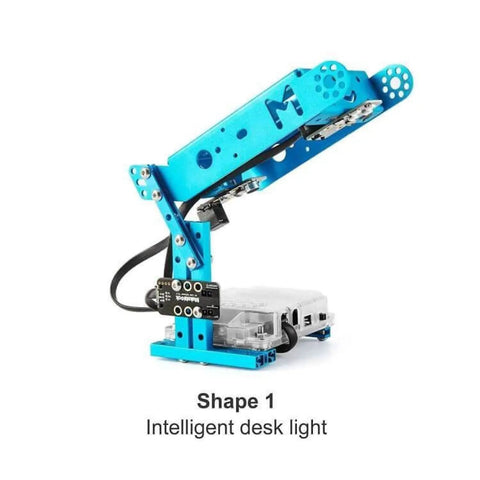 Interactive Light And Sound Three In One Add On Pack For Mbot With RGB LED And Light And Sound Sensors Lets You Turn Your Robot Into A Light Chasing Bot An Epic Desk Lamp A Scorpion Style Build Or Any Creative Project. Intelligent desk light made with blue metal mbot parts and sensor module
