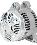 Plug And Play Alternator Replacement For Toyota Avalon 1998 2004 And Sienna 1998 2003 12V 100 Amp CW Rotation Internal Regulator S6 Pulley Ready To Install Long Life - side view showing metal construction and mounting points