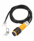Plug And Play Industrial Grade Diffuse Reflection Photoelectric Sensor With 10 Cm Detection Range, mounting bracket, wire leads