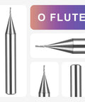 SpeTool O Flute spiral router bit, 1/4 in shank, 1/32 in cutting diameter, solid carbide end mill